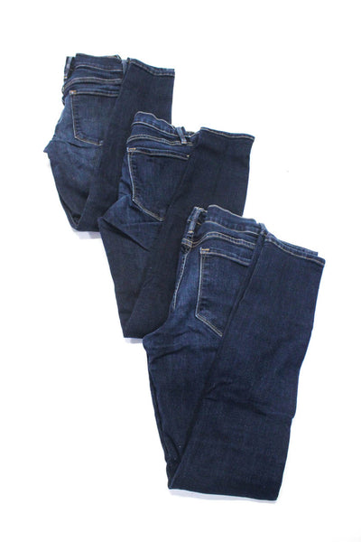 3x1 Frame Denim Womens Cotton Low Rise Skinny Jeans Black Purple Size 26 Lot 2