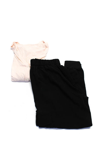 J Crew Zara Womens Thin Buttoned Cardigan Sweater Pants Pink Black Size L Lot 2