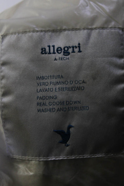 Allegri Womens 'A Tech' Down Insulated Hooded Long Puffer Coat Black Size 40