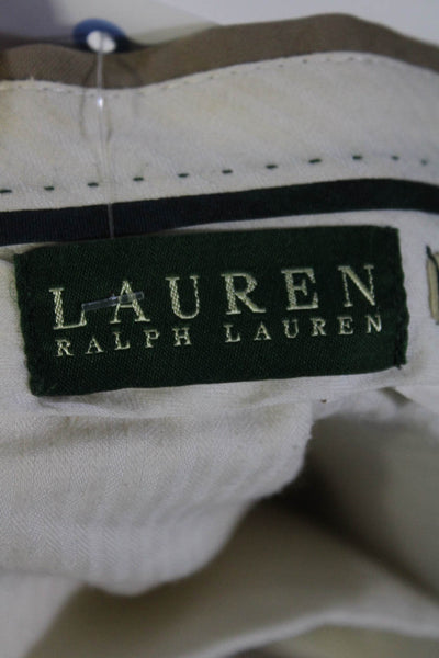 Lauren Ralph Lauren Men's Flat Front Straight Leg Dress Pant Beige Size 32