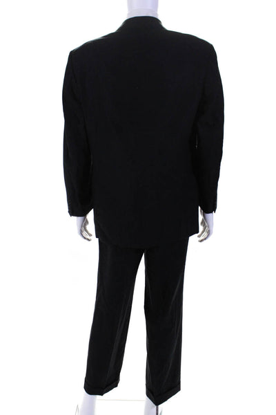 Silvio Bresciani Men's Long Sleeves Line Two Piece Pant Suit Black Size 42