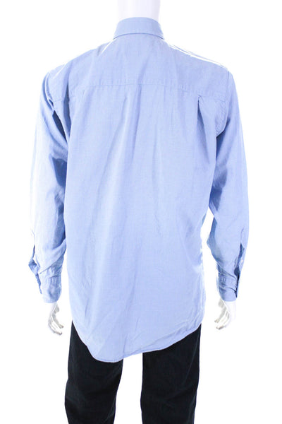 Burberry Men's Collar Long Sleeves Button Down Plaid Shirt Size M