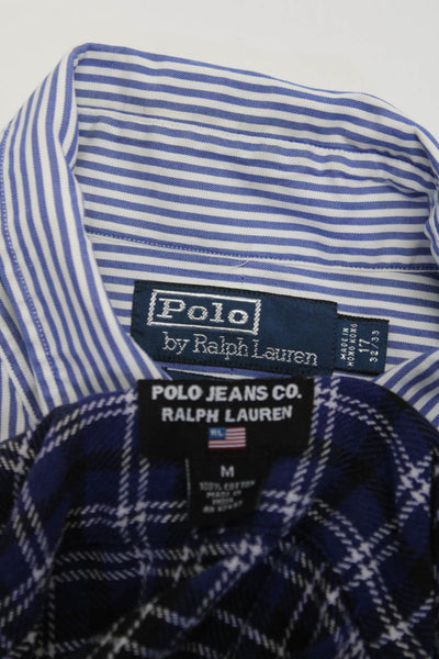 Polo Ralph Lauren Men's Collar Long Sleeves Button Down Shirt Stripe Size 17