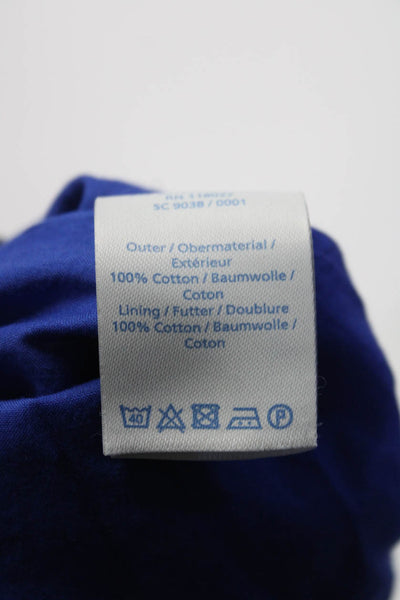 Boden Women's Cotton Graphic Print V-Neck A-line Dress Blue Size 6