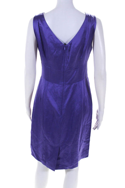Nanette Lepore Women's Sleeveless V-Neck A-line Dress Purple Size 6