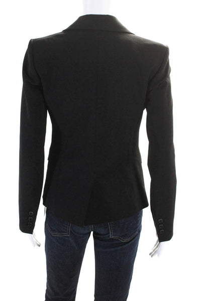 Theory Womens Single Button Gabe Sevona Blazer Jacket Black Wool Size 0