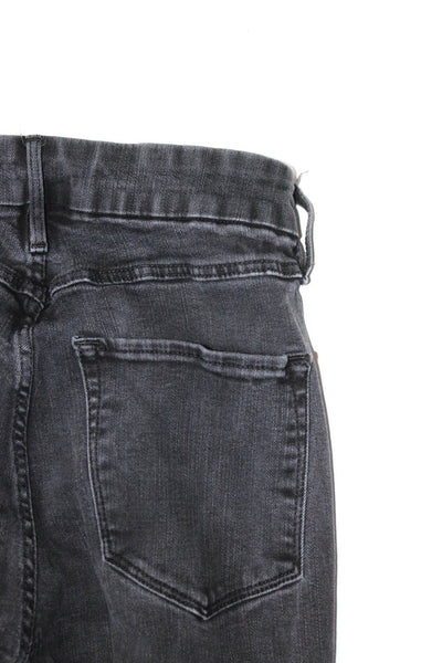 3x1 Womens Cotton Buttoned Zipped Skinny Leg Mid Rise Jeans Black Size EUR26