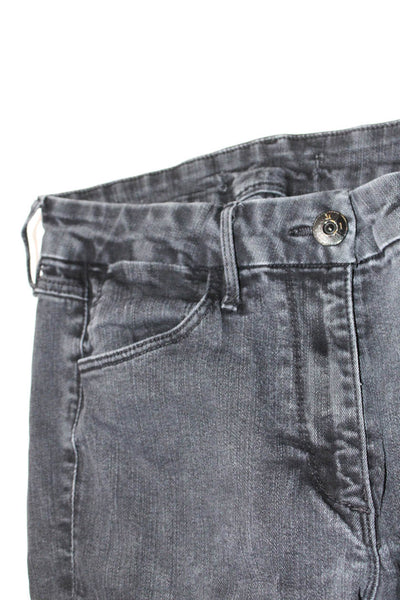 3x1 Womens Cotton Buttoned Zipped Skinny Leg Mid Rise Jeans Black Size EUR26