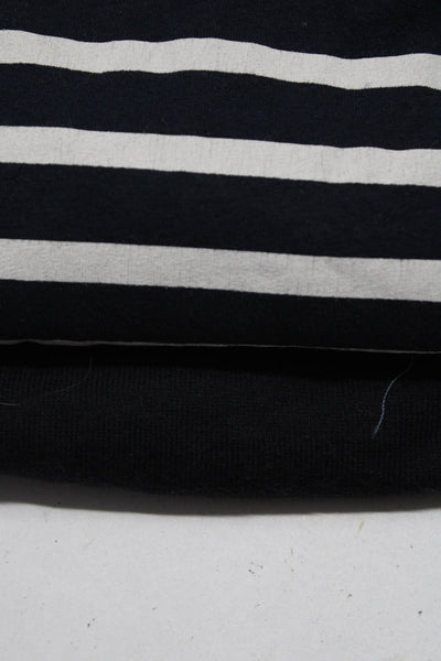 Sundry Chaser Womens Cotton Striped Distress Pullover Tops Navy Size XS 0 Lot 2
