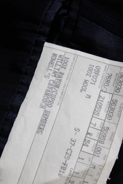 Ermenegildo Zegna Mens Wool Notch Collar Two Button Suit Jacket Navy Size 54