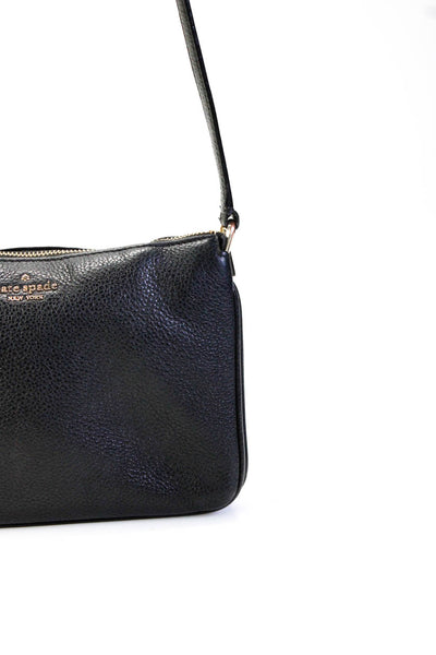 Kate Spade New York Grained Leather Adjustable Strap Crossbody Handbag Black