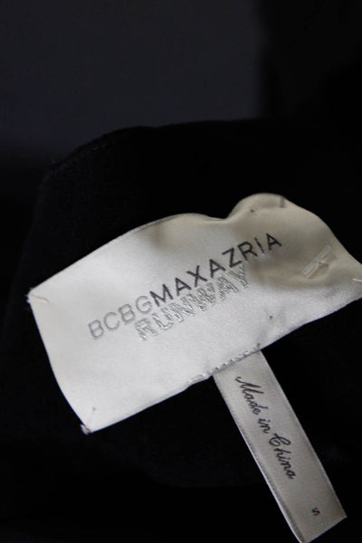 BCBG Max Azria Runway Womens Asymmetrical Hem Open Front Blazer Black Size S