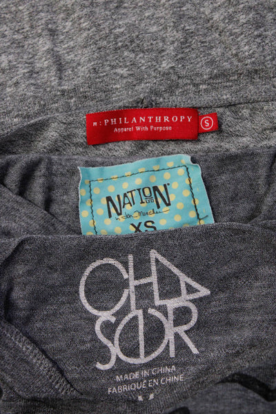 Philanthropy Chaser Nation LTD Womens Graphic Tops Gray Size XS S M Lot 3