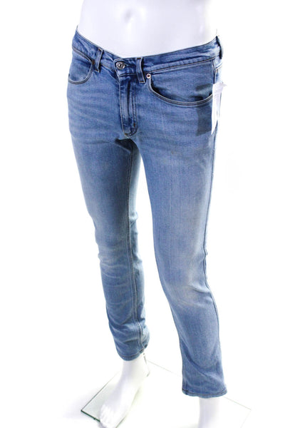 ACNE Studios Men's Zip Slim Fit Denim Jeans Light Blue Size 30