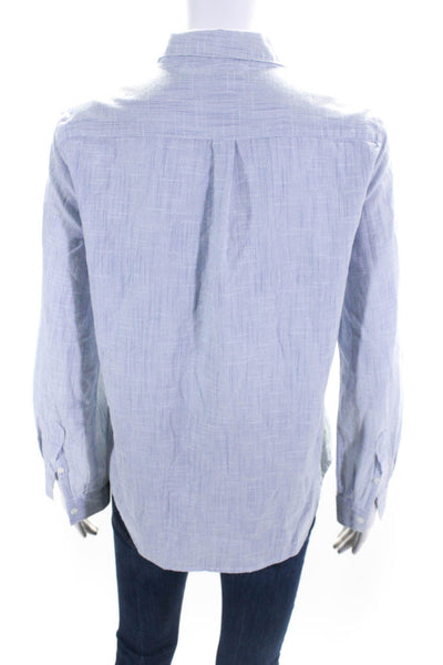 Soft Joie Womens Long Sleeve Stripe Button Up Shirt Blouse Blue White Size Small