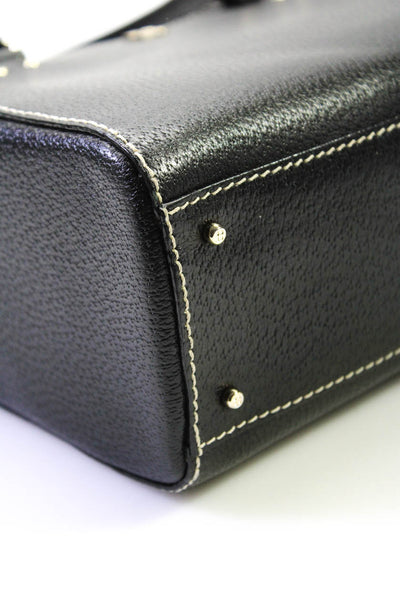 Kate Spade New York Womens Double Handle Leather Angela Tote Handbag Black