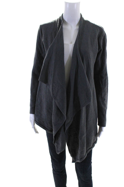 Barefoot Dreams® Womens Long Sleeves Wrap Sweater Stone Gray Size Small