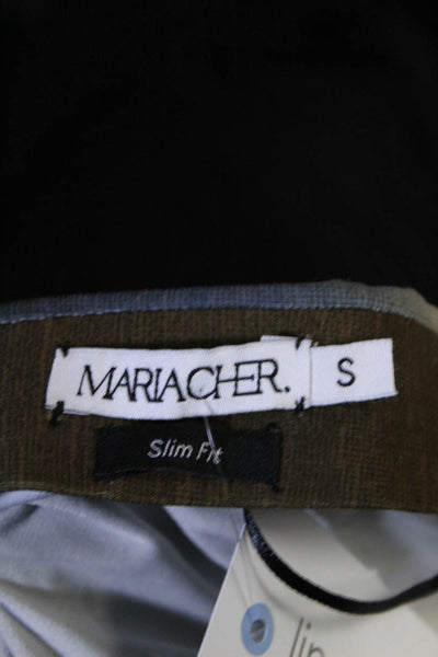 Mariacher Womens Ruched Elastic Waist Gradient Maxi Skirt Gray Ivory Black Small
