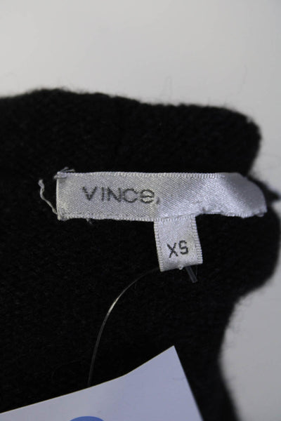 Vince Women's Short Sleeve Hooded Open Front Cardigan Black Size XS