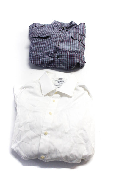 Michael Kors Charles Tyrwhitt Mens Plaid Button Up Shirt Size XL 17.5 Lot 2