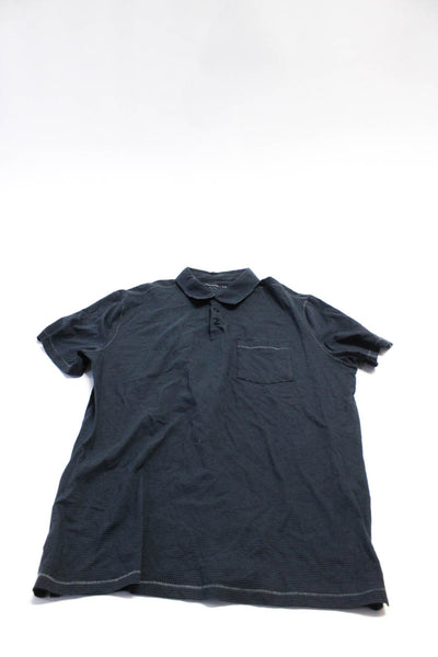 John Varvatos Elie Tahari Mens Polo Dress Shirt Gray Black Brown XL Large Lot 2