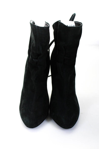 Giuseppe Zanotti Design Women's Pointed Toe Stiletto Suede Boot Black Size 6