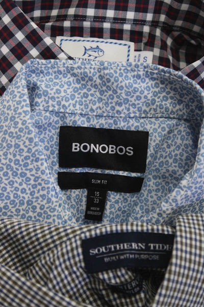 Southern Tide Bonobos Men's Printed Button Down Shirts Gray Red Size S M Lot 3