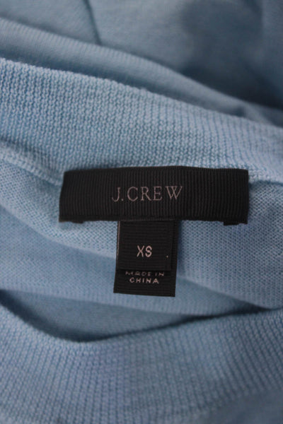 J Crew Womens Pullover Crew Neck Merino Wool Sweatshirt Blue Size Extra Small