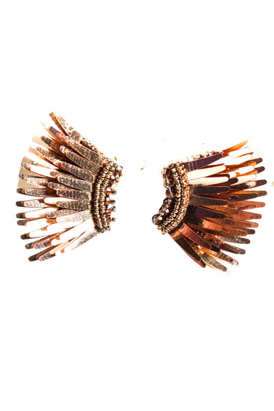 Mignonne Gavigan Womens Gold Tone Beaded Metal Tiered Madeline Earrings