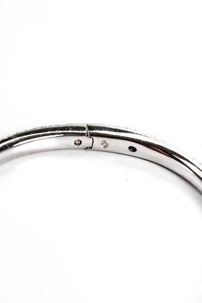 Designer Womens Pave Silver Crystal Bracelet
