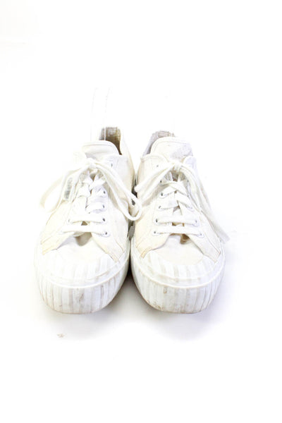 Superga Womens Low Top Canvas Lace Up Sneakers White Size 40 10