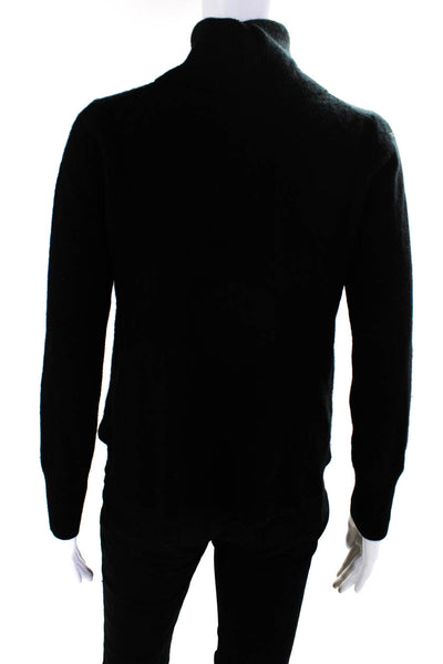 Barrow & Grove Womens Turtleneck Pullover Boxy Sweater Black Cashmere Medium