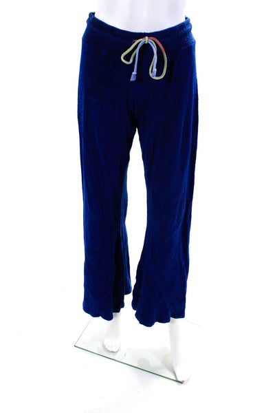 Michael Lauren Womens Blue Terry Cotton Full Zip Hoodie Sweatpants Set Size XS
