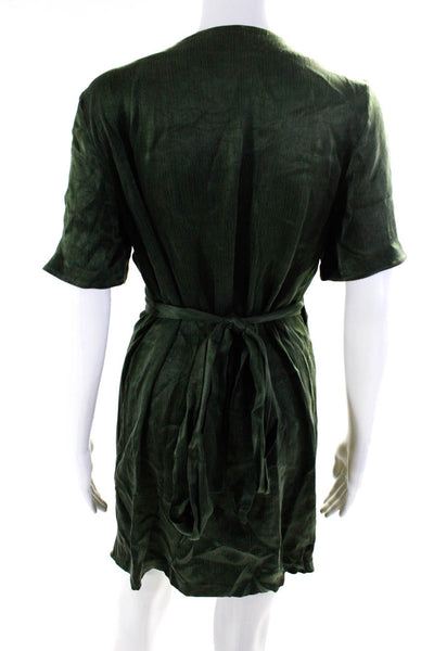 Los Angeles Atelier + Other Stories Womens Green Textured Wrap Dress Size 10