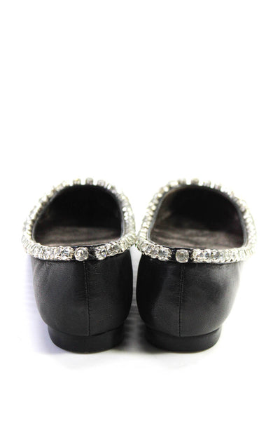 Jeffrey Campbell Womens Black Crystal Accent Ballet Flats Shoes Size 6.5