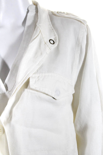 Sanctuary L Space Womens White Fringe Edge Button Down Shirt Top Size S LOT 2