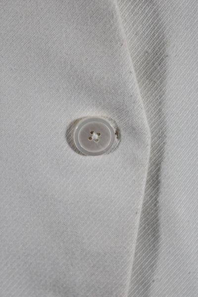 Helmut Lang For Intermix Womens Cream One Button Long Sleeve Blazer Jacket Size8