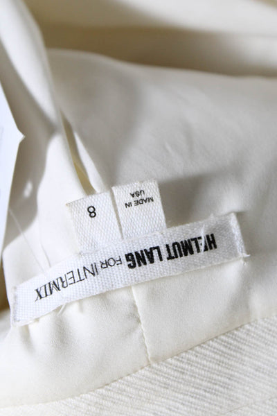 Helmut Lang For Intermix Womens Cream One Button Long Sleeve Blazer Jacket Size8