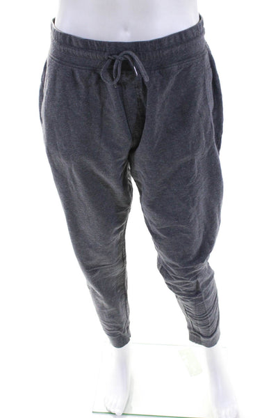 Peter Millar Mens Drawstring Knit Ankle Jogger Pants Gray Cotton Size XL