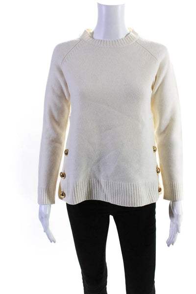 STS Sail To Sable Womens Wool Knit Long Sleeve Pullover Sweater Cream Size XS