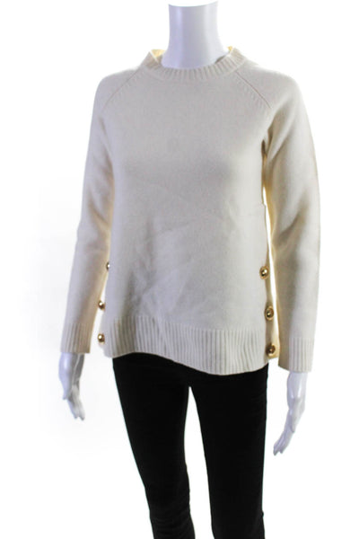 STS Sail To Sable Womens Wool Knit Long Sleeve Pullover Sweater Cream Size XS