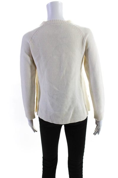 STS Sail To Sable Womens Wool Knit Long Sleeve Pullover Sweater Cream Size XS