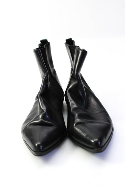 & Other Stories Womens Pointed Toe Elastic Slip-On Ankle Boots Black Size EUR39