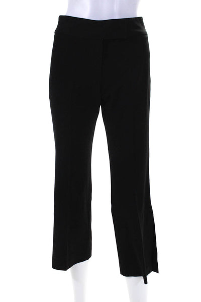 Trina Turk Women's Mid Rise Split Hem Trousers Black Size 0