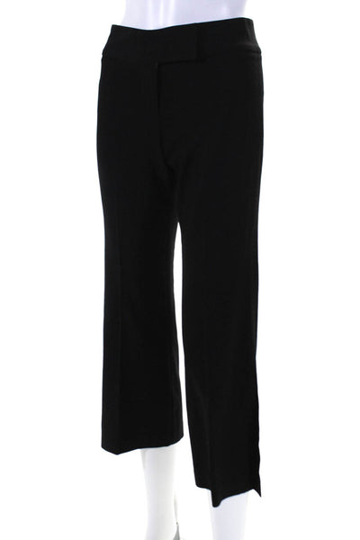 Trina Turk Women's Mid Rise Split Hem Trousers Black Size 0