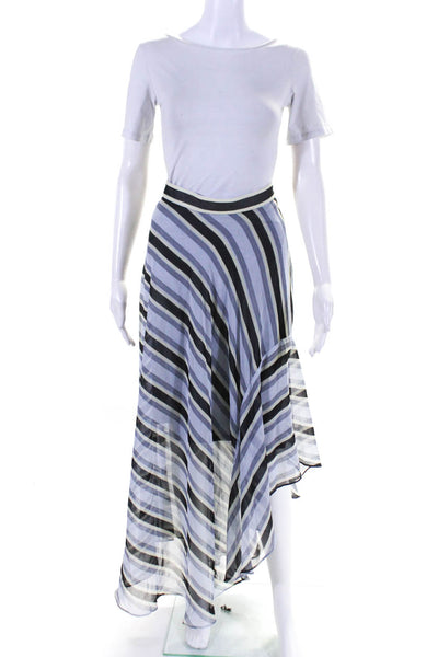 Rachel Rachel Roy Women's Striped Asymmetrical Skirt Blue Size XL