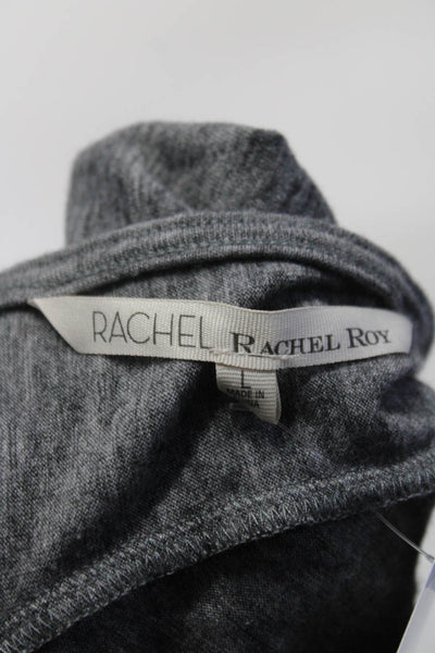 Rachel Rachel Roy Women's Long Sleeve Gathered Scoop Neck T-shirt Gray Size L