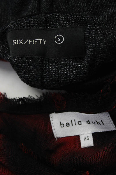 Bella Dahl Six/Fifty Womens Grid Print V-Neck Tank Top Red Size XS S Lot 2