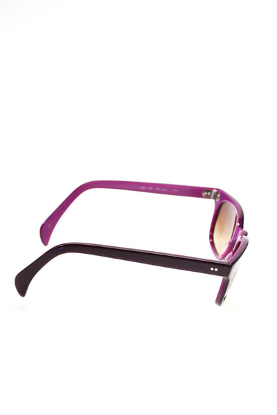 Paul Smith Womens Purple Plastic Ombre Brown Lens Oval Sunglasses 145mm