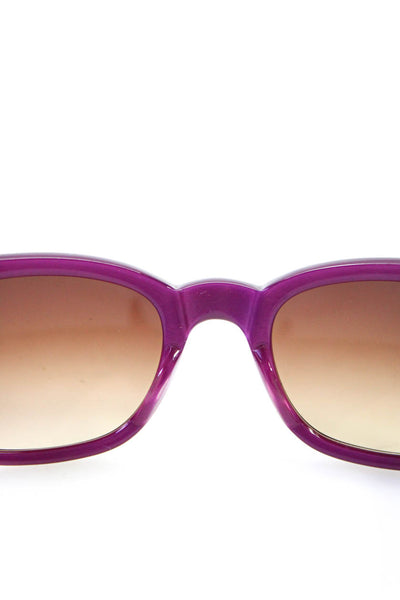 Paul Smith Womens Purple Plastic Ombre Brown Lens Oval Sunglasses 145mm